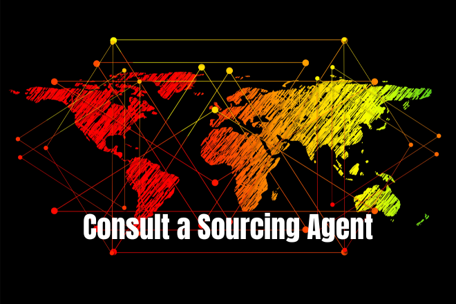 image of world map with consult a sourcing agent
