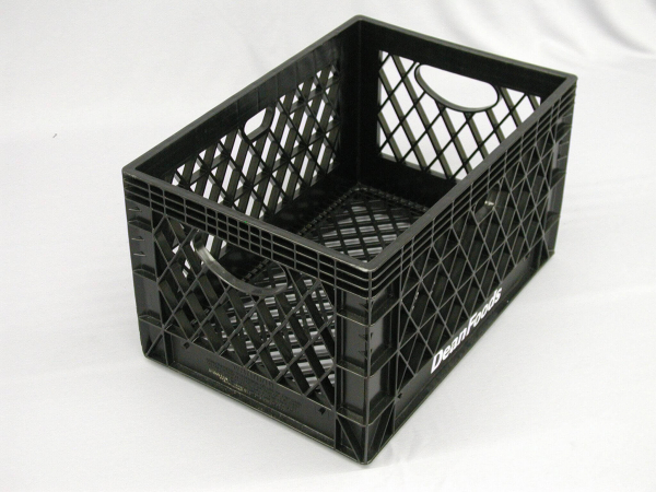 milk crate injected molded part